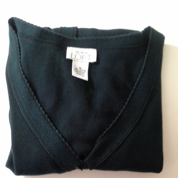 Loft womens sweater Size M Black Cardigan - Picture 8 of 8